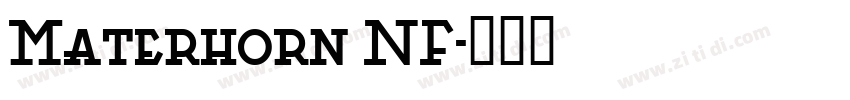 Materhorn NF字体转换